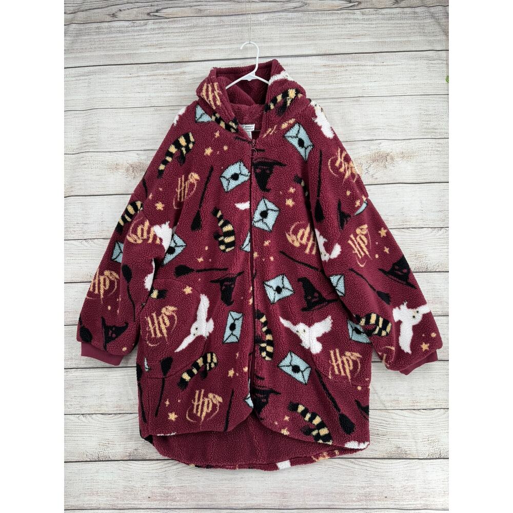 Wizarding World of Harry Potter Hogwarts Oversized Plush Fleece Hoodie Womens 3X